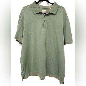 Tommy Bahama Polo Shirt Light Green Lightweight Pima Cotton Men's Size XXL